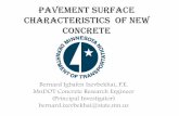 PAVEMENT SURFACE CHARACTERISTICS OF  s/  SURFACE CHARACTERISTICS OF NEW CONCRETE ... Basket ball shoes squeaking; Plunger effect ... PAVEMENT SURFACE CHARACTERISTICS OF NEW