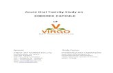 ACUTE TOXICITY STUDY - Virgo UAP · PDF fileThis study determines acute toxicity of “Soberex Capsule” an oral formulation prepared with suspension of test drug using gum acacia,