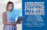EL RANCHO HIGH SCHOOL PHONE NUMBERS MAIN · PDF filems. arriola 2.ca.us/elrancho our school. our community. our future . future night rancho high school 2016 thursday february 25th
