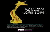2017 PPAI PPAI Women of ... Please provide a synopsis on the nominee’s significant or noteworthy achievement or contribution to the ... Nominee’s Signature Date.