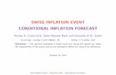 SWISS INFLATION EVENT CONDITIONAL INFLATION · PDF fileSWISS INFLATION EVENT CONDITIONAL INFLATION FORECAST ... Administration and Cashier s Offices Technical Support and Storage Money