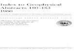 Index to Geophysical Abstracts 180-183 1960 - USGS to Geophysical Abstracts 180-183 1960 9y JAMES W. CLARKE, DOROTHY B. VITALIANO, VIRGINIA S. NEUSCHEL, and others …