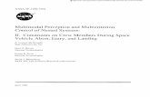 Multimodal Perception and Multicriterion Control of · PDF file4.1 Theoretical Foundations ... than a decade of research on human-machine interactions in aerospace ... Multimodal Perception