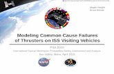 Modeling Common Cause Failures of Thrusters on … Common Cause Failures of Thrusters on ISS Visiting Vehicles PSA 2015 International Topical Meeting on Probabilistic Safety Assessment