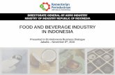 DIRECTORATE GENERAL OF AGRO INDUSTRY MINISTRY OF INDUSTRY ... 2016/Sectoral... · directorate general of agro industry ministry of industry republic of indonesia food and beverage