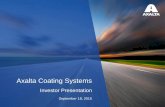 Axalta Coating Systems · PDF fileAXALTA COATING SYSTEMS 2 ... accepted accounting principles in the United States ... BASF Other Performance Coatings: Refinish PPG Axalta, 19% BASF