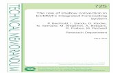P. Bechtold, I. Sandu, D. Klocke, R. Forbes, M. Rodwell ... · PDF file725 The role of shallow convection in ECMWFs Integrated Forecasting System P. Bechtold, I. Sandu, D. Klocke,