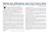 How to Choose an Inverter for an Independent Energy Systemlib.store.yahoo.net/lib/wind-sun/Pump-Inverter.pdf · battery-based system to run conventional appliances ... How to Choose