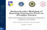 Reduced-order Modeling of Reacting Supersonic Flows in ...dalle/presentations/conferences/DalleJPC... · Scramjet Nozzle Model Dalle, Torrez, Driscoll Vehicle Model Motivation MASIV