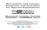 Recreation and Leisure Programs and Activities for · PDF fileRecreation and Leisure Programs and Activities for Special Populations ... ID DD PD MI VI HH AGES PROGRAM INFORMATION
