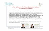 How To Report The Value Of Volunteer Labour …betterboards.net/wp-content/uploads/2012/08/KLeigh-L...Slide 1 How To Report The Value Of Volunteer Labour In Financial Statements Most