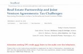 Real Estate Partnership and Joint Venture Agreements: Tax Challengesmedia.straffordpub.com/products/real-estate-partnershi… ·  · 2012-08-29Real Estate Partnership and Joint Venture