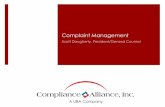 Complaint Management - Utah Bankers Association Management A customer complaint management program should define how the bank identifies, investigates, and responds to complaints.