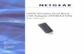 N900 Wireless Dual Band USB Adapter WNDA4100 Wireless Dual Band USB Adapter (WNDA4100) • WPS Support. Identifies whether the router or access point for this network supports WPS