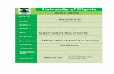 Social Sciences - University Of Nigeria Nsukka MICHAEL.pdf · Social Sciences DEPARTMENT OF ... the NYSC members as ad hoc staff in the 2011 general election and ... 1.2 Statement