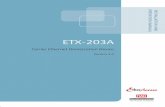ETX-203A - · PDF file · 2015-07-31ETX-203A, based on or derived in any way from the ETX-203A. ... make sure that a readily accessible circuit breaker or ... Make sure that the DC