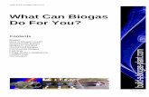 What Can Biogas Do For You? - Build a Biogas Plant - · PDF fileWhat Can Biogas Do For You? Contents Biogas How is Biogas Used? ... whole year, or supplies of ... as the biogas is
