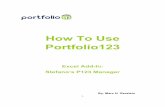 How To Use Portfolio123 To Use Portfolio123 ... to you as a collection of files packed together using a Zip ... window to log in using your regular Portfolio123 user ID and ...