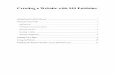 Creating a Website with MS Publisher - Joan E. Leichter ... · PDF fileCreating a Website with MS Publisher ... Editing the Home Page ... Publisher gives you a variety of website design