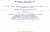 First Language  · PDF fileLaura Wagner, Mariana Vega-Mendoza and Suzanne Van Horn Social and linguistic cues facilitate children's register comprehension ... Suzanne Van Horn