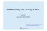 Nuclear Safety and Security in Brief - International … Safety and Security in Brief Elena Buglova Centre Head Incident and Emergency Centre (IEC) International Atomic Energy Agency