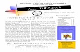 Inside this issue: Jeff Says - Empire State · PDF fileJeff Says . . . November 2015 ACADEMY FOR LIFELONG LEARNING ... Third Age Press Code Blue Dr. Landry Finance Committee Shout