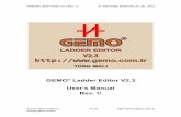 GEMO Ladder Editor V2.3 User’s Manual Rev. C - auxel.maGEMOLadderEditorV23_REV_C_eng.pdf · GEMO® Ladder Editor V2.3 Rev. C © Gürbüzoğlu Elektronik Ltd. Şti., 2012 CONTENT