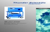 Model 2500 Two-Pressure Humidity Generator - · PDF fileBenchtop/Mobile “Two-Pressure” Humidity Generator Thunder Scientific ... * When operated at temperatures within 10˚C of