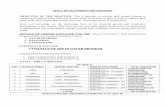 (A)STATUS OF SDP IN UTTAR PRADESH - · PDF fileDETAILS OF ORDERS EXECUTED FOR SDP: Mewar University’s Skill Development Program ... BHA -AGRA 3 BATCHES X 27 CANDIDATES = 81 CANDIDATES