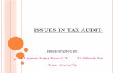 ISSUES IN TAX AUDIT- - Voice of CAvoiceofca.in/siteadmin/document/IssuesonTaxAudit_3rdSep.pdfCapital Subsidy, surplus on sale of FA not passed thru P & L A/c are includible. 3CD [PART-B]