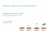 Bombay Chartered Accountants’ Society · PDF fileBombay Chartered Accountants’ Society ... Incorporation of companies Contents of MOA and AOA ... (i.e. Section 25 company under