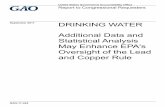 GAO-17-424, DRINKING WATER: Additional Data and ... · PDF fileAdditional Data and Statistical Analysis ... Highlights of GAO-17-424, ... Water for the Public from the Environmental