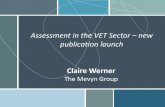 Assessment in the VET Sector new publication launchtle.westone.wa.gov.au/content/file/b66d8a2c-9cb3-45e4-bad7... · Assessment in the VET Sector – new publication launch Claire