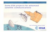 Some ESA projects for advanced satellite communications telecom frank... NEW: Approach to Applications ESA Telecom will try to play more a coordinating role to come to harmonized solutions