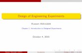 Design of Engineering Experiments - Jordan …haalshraideh/Courses/IE710/Ch01_new.pdfDesign of Engineering Experiments Hussam Alshraideh Chapter 1: Introduction to Designed Experiments