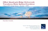 Offset Quadruple-Ridge Orthomode Transducer, Mode … DR Presentation... · Offset Quadruple-Ridge Orthomode Transducer, ... the required cable length adjustments (1.9mil/degree at