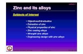 lecture 7 - Zinc and its alloyseng.sut.ac.th/metal/images/stories/pdf/07_Zinc and its alloys.pdf · Suranaree University of Technology May-Aug 2007 Zinc and its alloys Subjects of