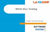 White Box Testing - White Box White Box is one of two parts of the basic box testing approach of software testing â€“ Itâ€™s counter-part of black box testing which involves
