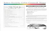 Inter-Society Color Council News - iscc- · PDF fileInter-Society Color Council News E ... ISCC Student Chapter News ... maintains a computerized color library