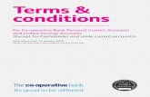 Terms & conditions - The Co-operative Bank · PDF fileTerms & conditions For Co-operative Bank Personal Current Accounts ... Write to Customer Services Manager, ... Privilege Premier