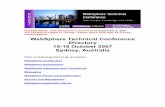 WebSphere Technical Conference Directory 15-18 October ... · PDF fileAdditionally, this session describes transforming the WebSphere Commerce server into a service oriented business