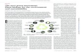 REVIEW The next green movement: Plant biology for the ...science.sciencemag.org/content/sci/353/6305/1241.full.pdf · REVIEW The next green movement: Plant biology for the environment