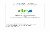 Scope of Work - DC Water · PDF file5.8 Clarification of Proposal Information: ... This Request for Proposal (RFP) ... Scope of Work