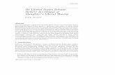 Do Liberal States Behave Better? A Critique of Slaughter’s · PDF filehow sharply distinctions between ‘liberal’ and ‘non-liberal’ need to be drawn, 7 she has consistently