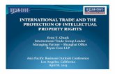 INTERNATIONAL TRADE AND THE PROTECTION OF …apboconference.com/2013presentations/APBO_Evan_Chuck_2013.pdf · international trade and the protection of intellectual property rights