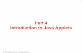 Part 4 Introduction to Java Applets - uibk.ac.attf/lehre/ss04old/se2/vorlesungen/part4-applets.pdf · Part 4 Introduction to Java Applets ... 3.3 Simple Java Applet: Drawing a String