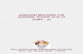 (PART - A) - Guru Gobind Singh Indraprastha Universityipu.ac.in/pubinfo/admission2018/adm2018main/ADMBRO2018A_19021… · ADMISSION BROCHURE FOR ACADEMIC SESSION 2018-19 (PART - A)