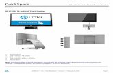 HP L7014t 14-in Retail Touch Monitor - gzhls.at · PDF fileSee the configuration options and options and accessories sections of this document for available options. ... CB, CE, FCC
