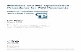 Materials and Mix Optimization Procedures for PCC · PDF fileMaterials and Mix Optimization Procedures for PCC Pavements ... e Management and Operations Systems • Statewide Urban