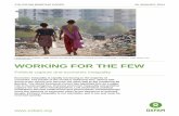 WORKING FOR THE FEW - Oxfam International · PDF fileWORKING FOR THE FEW Political capture and economic inequality Economic inequality is rapidly increasing in the majority of ...